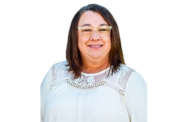 Woman smiling at camera
